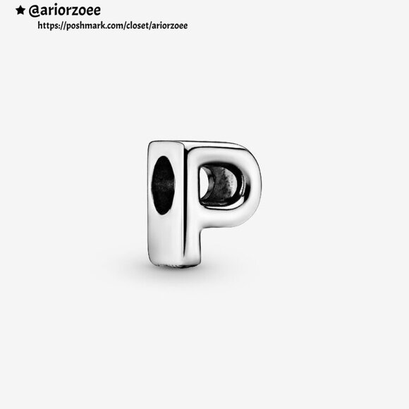 Pandora Letter P Alphabet Charm - Picture 1 of 2